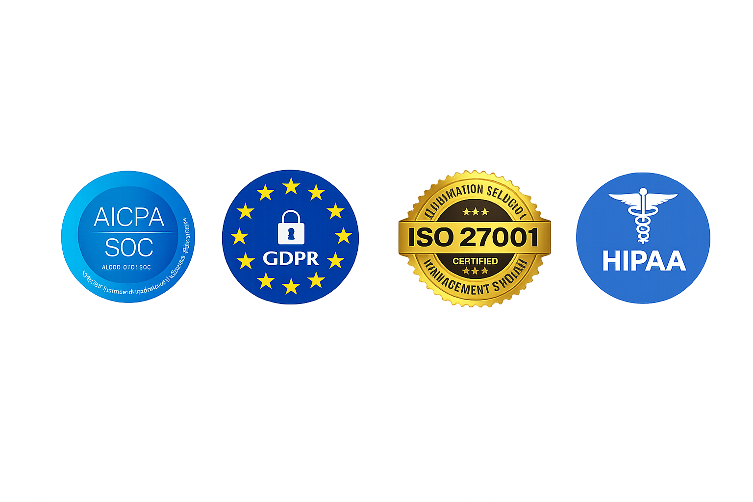 SOC 2, GDPR, HIPAA, and ISO 27001 Certifications